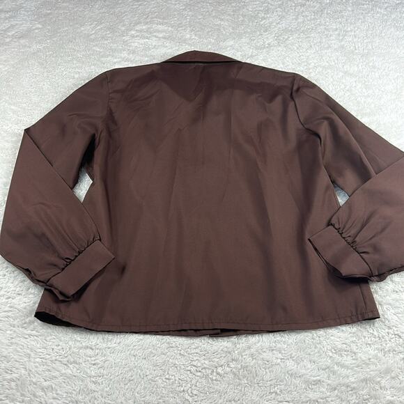 Vintage 70s 80s Bundle lot of 5 boxy blouses, size 12 or L - Picture 8 of 14